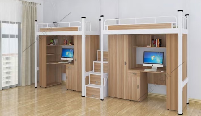 老板别跟扯其他,有美美的员工公寓床就好说